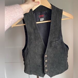 Vintage Green suede vest
